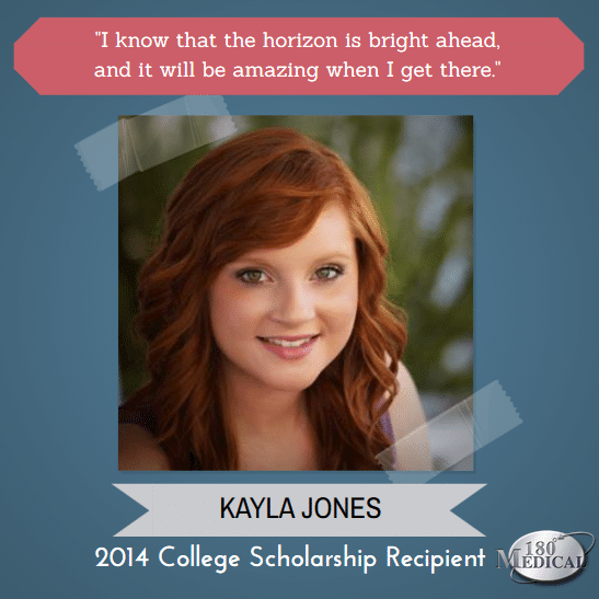Kayla Jones, 2014 180 Medical College Scholarship Recipient