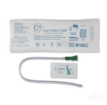 Cure Coude Pocket Catheter package and catheter