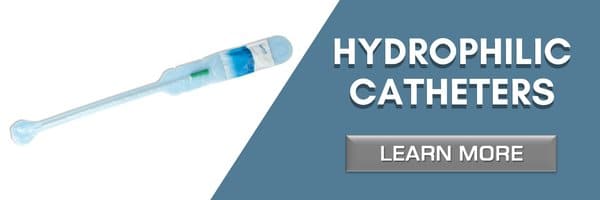 link to hydrophilic catheters on 180 Medical's online catalog