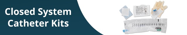 closed system catheter kits for men