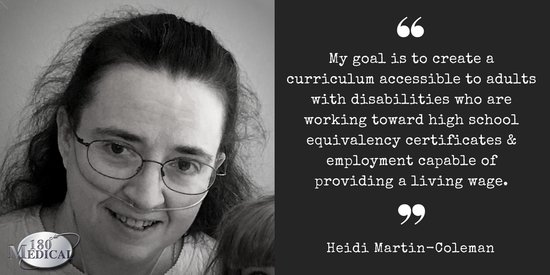 180 medical scholarship recipient heidi 2017 quote