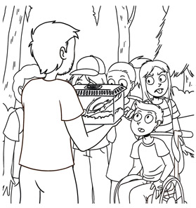 Ethan & Emma bug coloring page