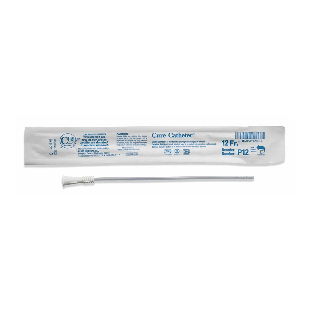 CUREP12 Cure Medical Pediatric Length Intermittent Catheter