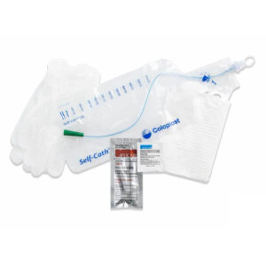 Coloplast Self Cath Olive Tip Coude Closed System Catheter with Insertion Supplies 3814