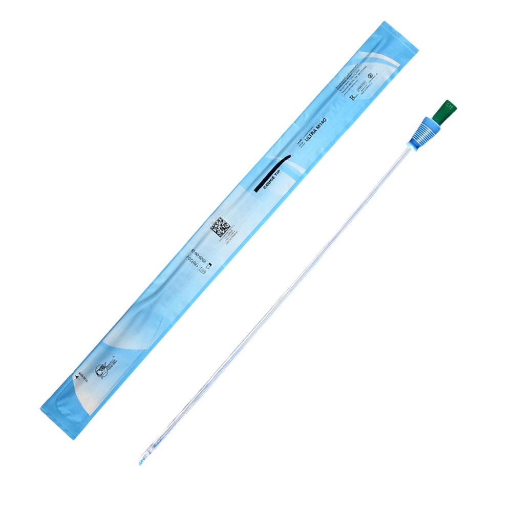 Cure Ultra Coude Catheter for Men - M14C - 14 French