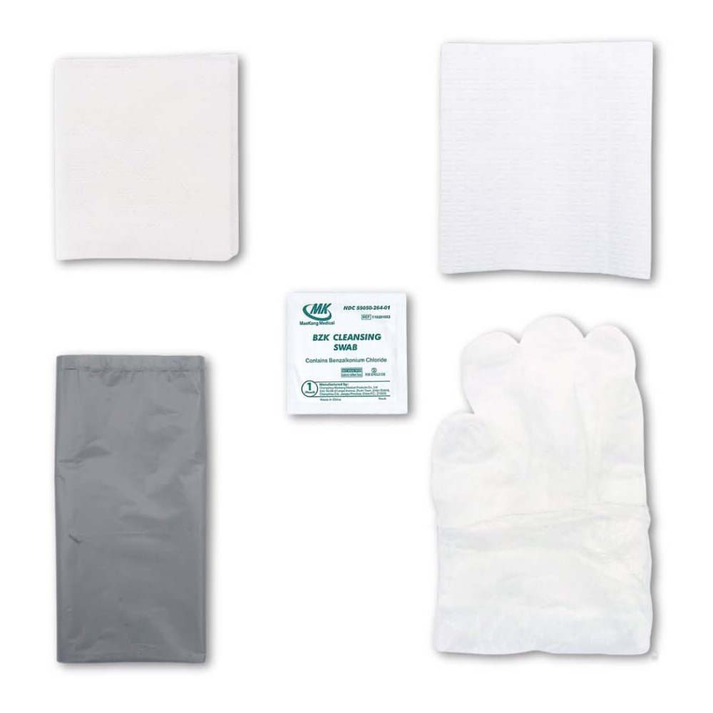 EZ-Protect Closed System Catheter Kit Insertion Supplies with BZK Swab