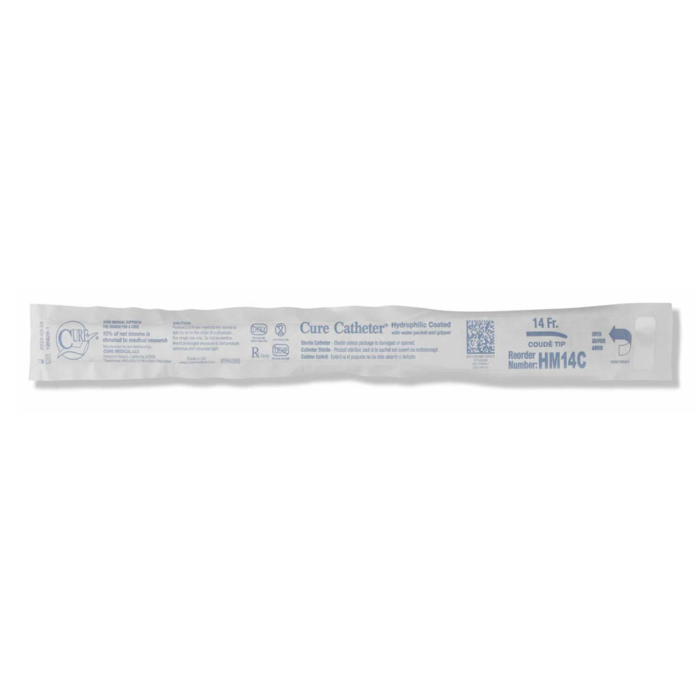 HM14C Curé Hydrophilic Coude Catheter Package