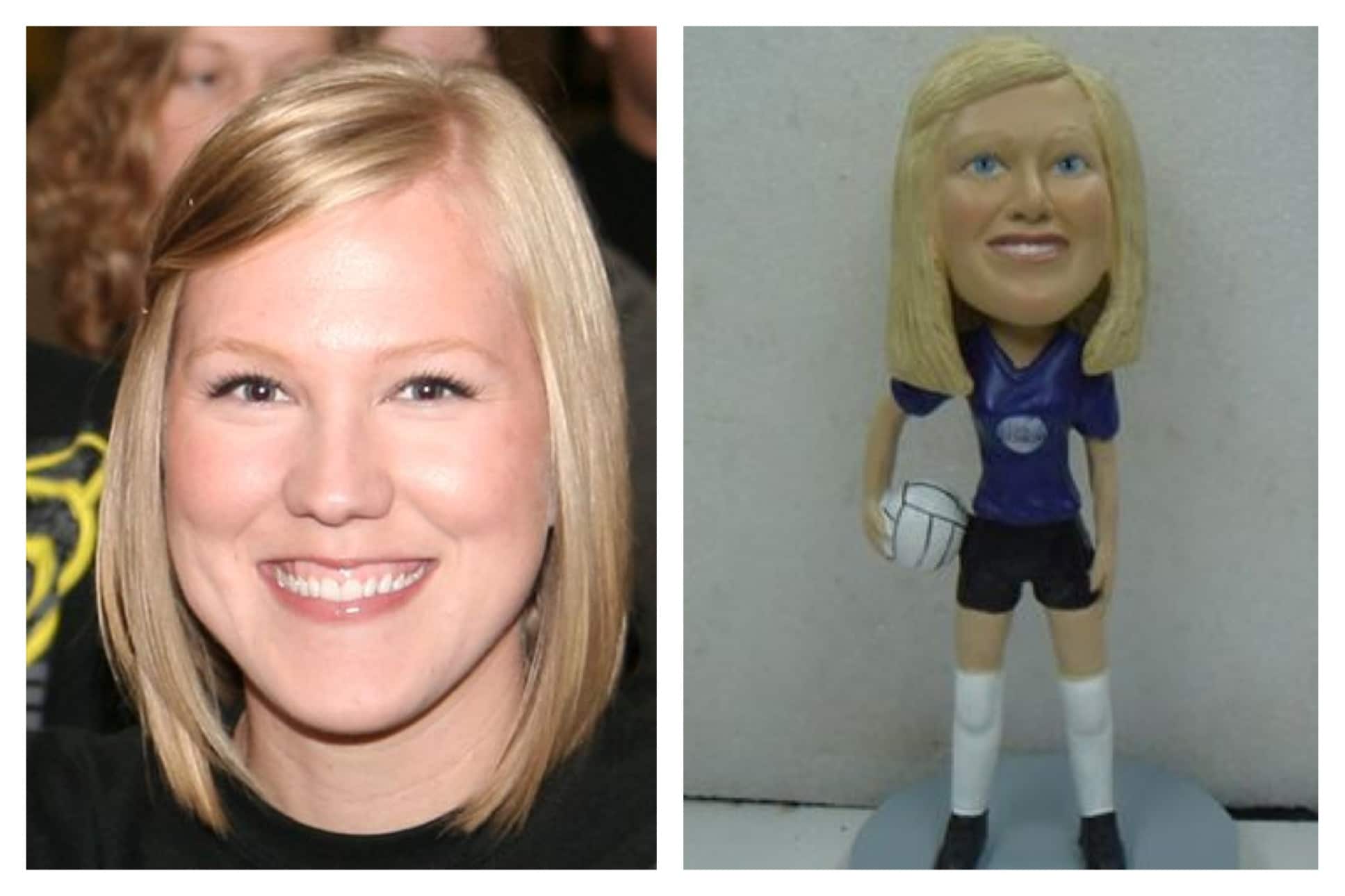 Amanda and her 5 year bobblehead