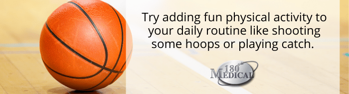 add fun activities like playing catch to your daily routine