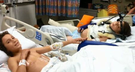 aaron and peter berry in hospital