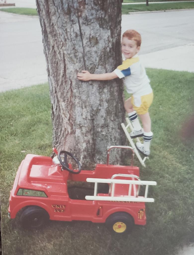 brendan playing as a child