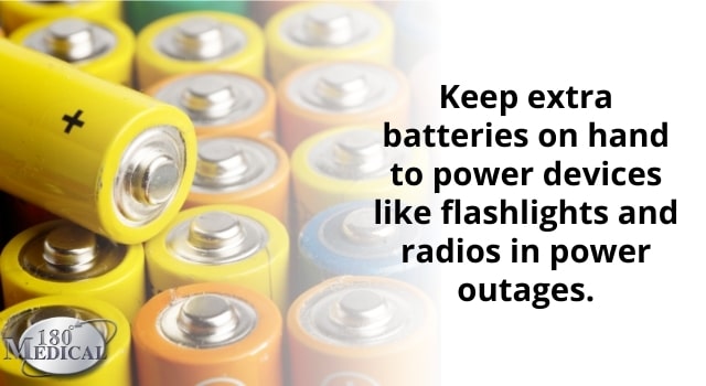 Keep extra batteries on hand