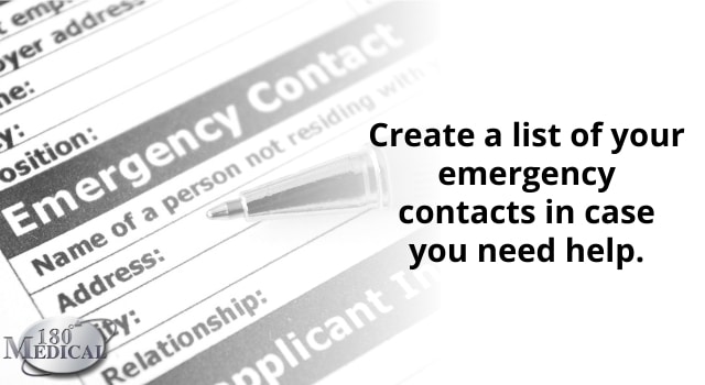 keep a list of emergency contacts