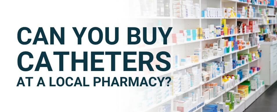 picture of pharmacy counter and shelves for blog titled can you buy catheters at a local pharmacy
