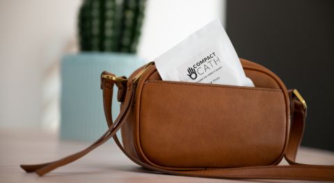 compactcath catheter in purse