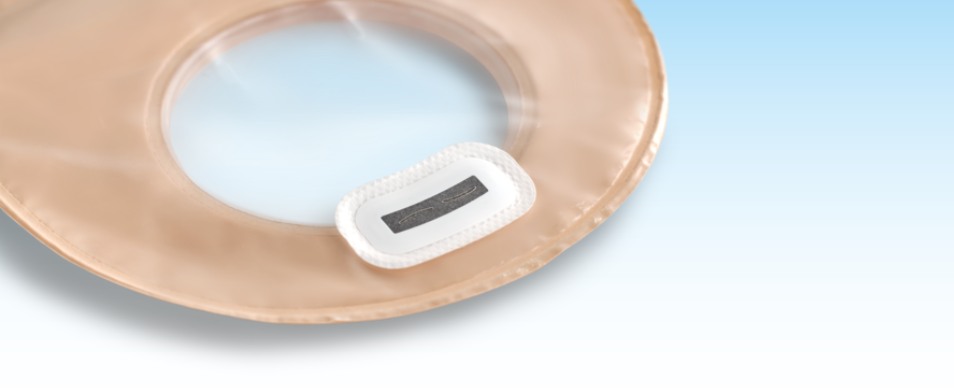 Natura plus colostomy bag with close-up of pouch filter